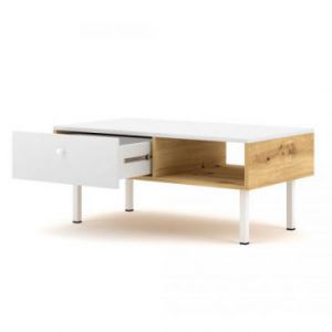 Hakano Stół loftowy MALUM 90x51,6 biały