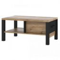 Hakano Stół w stylu loft CANTATA 90x56 naturalny brąz+czarny