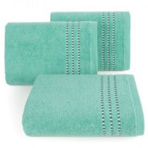 Ręcznik bawełniany frotte z bordiurą FIORE 70X140 miętowy