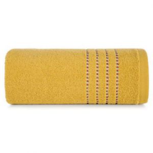 Ręcznik bawełniany frotte z bordiurą FIORE 50X90 musztardowy