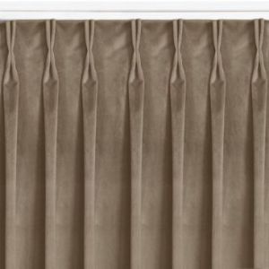 Homede Zasłona VILA klasyczna velvetowa na flexach 200x175 beżowa wzór 1