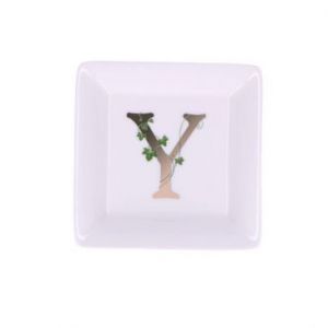 La Porcellana Bianca Talerzyk kwadratowy 10 cm litera Y