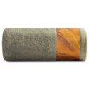 EVA MINGE Ręcznik bawełniany z bordiurą STELLA 50X90 oliwkowy