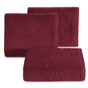 Ręcznik bawełniany frotte GŁADKI 100X150 bordowy