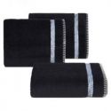 Ręcznik bawełniany z bordiurą VIERA 50X90 czarny