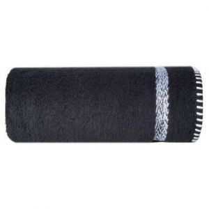 Ręcznik bawełniany z bordiurą VIERA 50X90 czarny