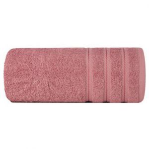 Ręcznik bawełniany z bordiurą VITO 70X140 pudrowy