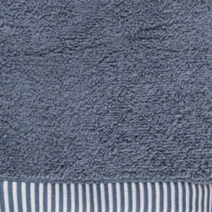 Komplet ręczników bawełnianych z roślinnym wzorem KOS 50x90 + 70x140 grafitowy