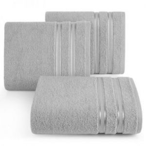Ręcznik bawełniany z bordiurą MANOLA 50X90 srebrny