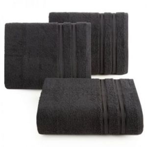 Ręcznik bawełniany z bordiurą MANOLA 50X90 czarny