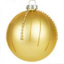 Bombka świąteczna szklana choinkowa BSZ141C 10cm złota x4