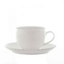La Porcellana Bianca Zestaw 6 filiżanek Momenti  do herbaty ze spodkiem 200 ml biały