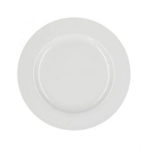 La Porcellana Bianca Zestaw 6 talerzy obiadowych z rantem Essenziale 27 cm biały