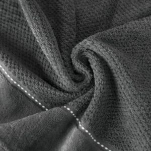 Ręcznik bawełniany z bordiurą SALADO 70X140 grafitowy