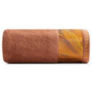 EVA MINGE Ręcznik bawełniany z bordiurą STELLA 70X140 ceglasty