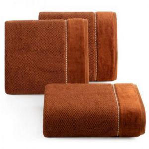 Ręcznik bawełniany z bordiurą SALADO 70X140 ceglasty