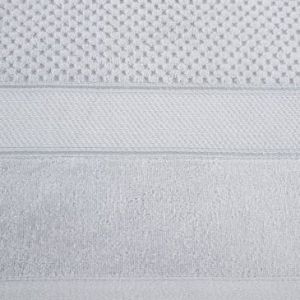 Ręcznik bawełniany frotte z bordiurą JESSI0 30X50 srebrny