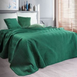 Narzuta na łóżko pikowana SOFIA 200X220 c. zielona