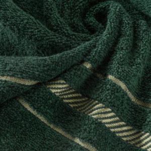 Ręcznik bawełniany z bordiurą KORAL 30X50 ciemnozielony