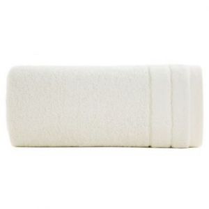 Ręcznik kąpielowy frotte z welwetową bordiurą DAMLA 50X90 kremowy