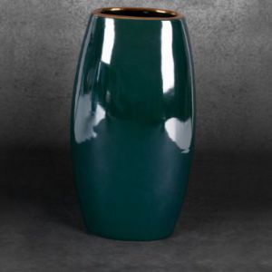 Wazon dekoracyjny ceramiczny MORA 19X12X35 ciemnozielony