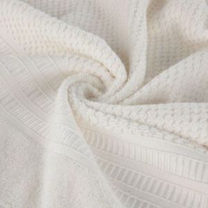 Ręcznik bawełniany z bordiurą SITA 50X90 kremowy