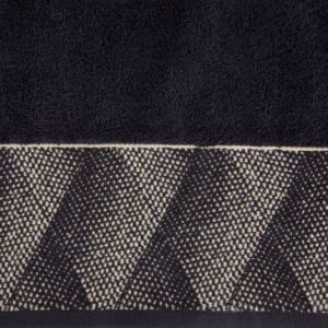 Ręcznik bawełniany z bordiurą VICTORIA12 70X140 czarny