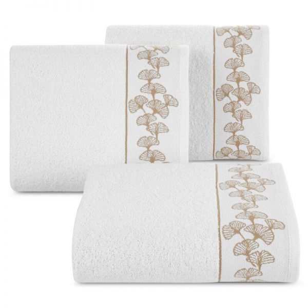 Ręcznik bawełniany z bordiurą BLANCA biały