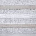 Ręcznik bawełniany frotte z bordiurą GRACJA 30X50 srebrny
