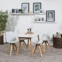Actona Krzesło skandynawskie z drewnianymi nogami  PETANGE białe