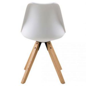Actona Krzesło skandynawskie z drewnianymi nogami  PETANGE białe