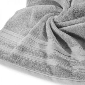 Ręcznik bawełniany frotte z bordiurą JUDY03 70X140 szary