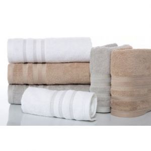 Ręcznik bawełniany frotte z bordiurą JUDY05 50X90 czarny