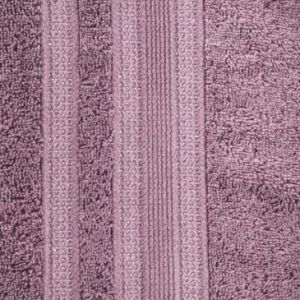Ręcznik bawełniany frotte z bordiurą JUDY08 50X90 liliowy