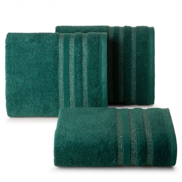 Ręcznik bawełniany frotte z bordiurą JUDY12 70X140 c. zielony