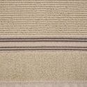 Ręcznik w prążki z ozdobną bordiurą bawełna FILON 70X140 beżowy