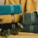 Ręcznik bawełniany frotte z bordiurą FILON07 70X140 c. zielony
