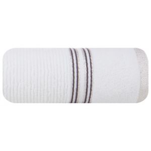 Ręcznik bawełniany frotte z bordiurą FILON01 30X50 biały