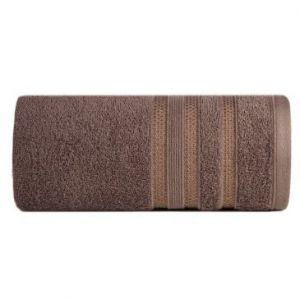 Ręcznik bawełniany z bordiurą JUDY14 50X90 j. brązowy