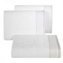 Ręcznik bawełniany frotte z bordiurą LUNA01 70X140 biały