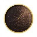 Zegar ścienny złoty glamour okrągły 60X5X60 czarny+złoty