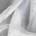 Firana na przelotkach ze srebrnym nadrukiem SIBEL 300X250 biała