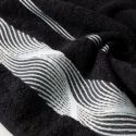 Ręcznik frotte z żakardową bordiurą SYLWIA 70X140 czarny