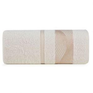 Ręcznik frotte z żakardową bordiurą SYLWIA 70X140 kremowy