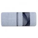 Ręcznik frotte z żakardową bordiurą SYLWIA 70X140 szaro-niebieski