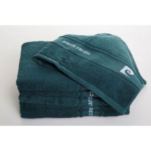 Ręcznik bawełniany Pierre Cardin bordiura z logo 50X100 ciemny turkusowy