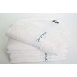 Ręcznik bawełniany Pierre Cardin bordiura z logo 70X140 kremowy