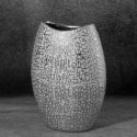 Nowoczesny wazon ceramiczny RISO 15X8X20 srebrny