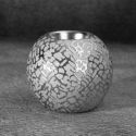 Świecznik ceramiczny okrągły RISO 9X9X8 srebrny x2