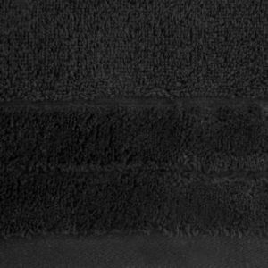 Ręcznik kąpielowy frotte z welwetową bordiurą DAMLA 50X90 czarny